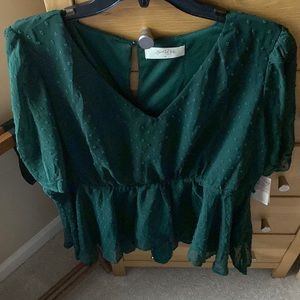 NWT A’Beautiful Soul Peplum Blouse